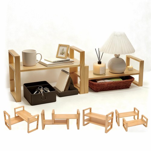 Desk shelf 100 - solid, wood