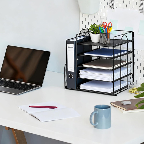 Desk organiser with file - with,