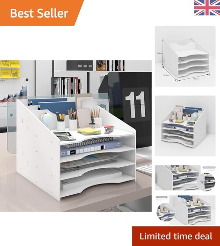 Office white desk organizer - white,