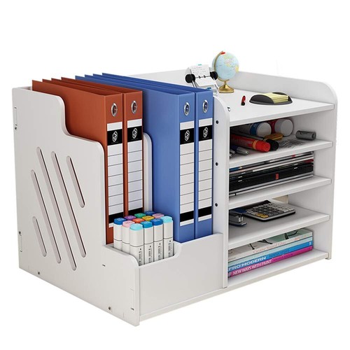 White desktop organizer - desktop,
