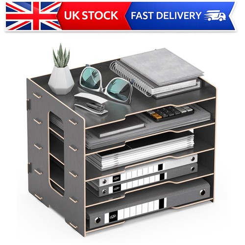Wooden desk organiser tray - desk,