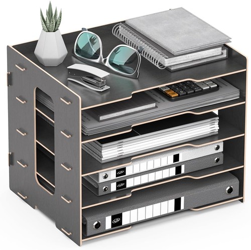 Wooden desk organiser - wooden,
