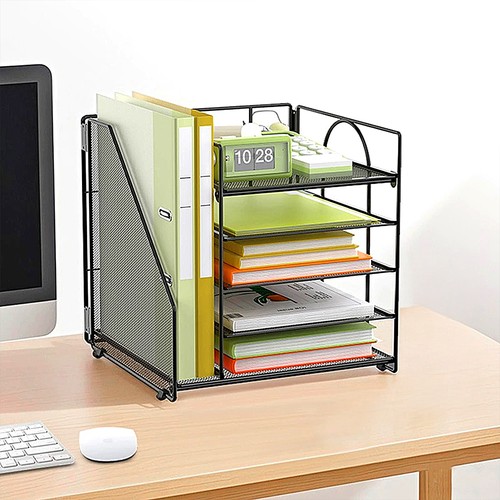 Tier metal desk storage - desk,